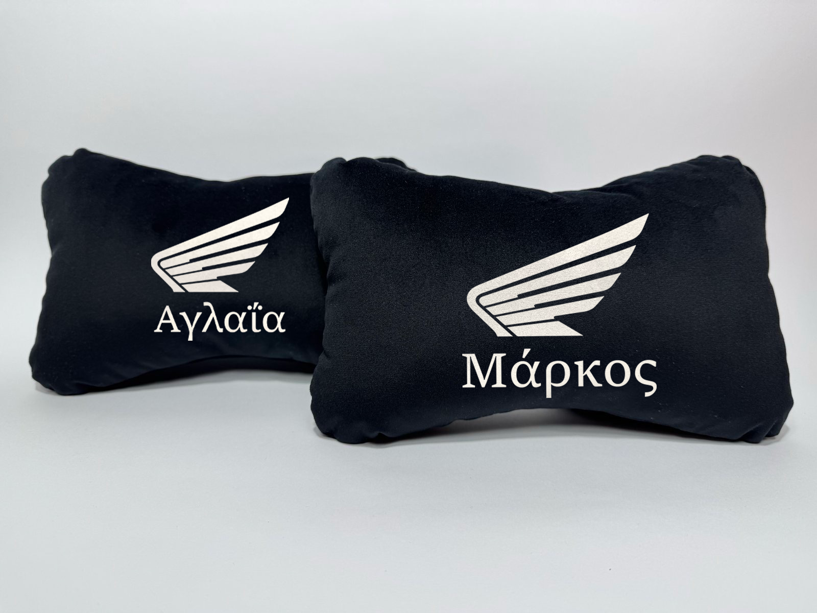 Χειροποίητα μαξιλάρια κεφαλιού HONDA MODEL 2 - μαύρο σουέτ