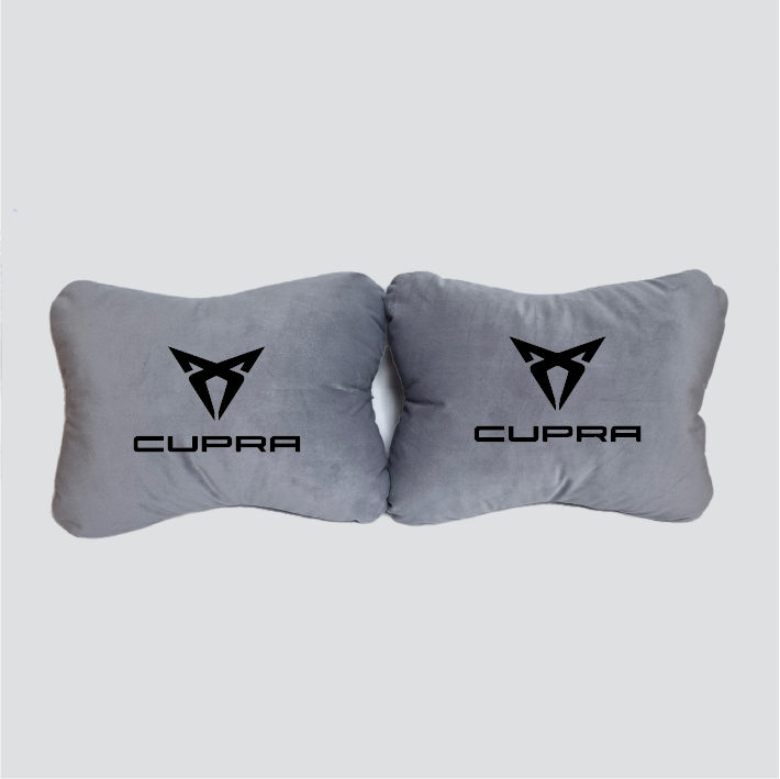 Χειροποίητα μαξιλάρια οσφυϊκής μοίρας SEAT CUPRA - γκρι σουέτ