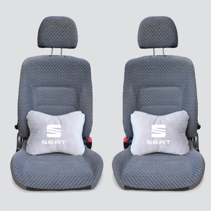 Χειροποίητα μαξιλάρια οσφυϊκής μοίρας SEAT - γκρι σουέτ