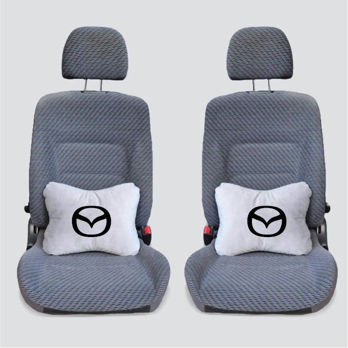 Χειροποίητα μαξιλάρια οσφυϊκής μοίρας MAZDA LOGO - γκρι σουέτ