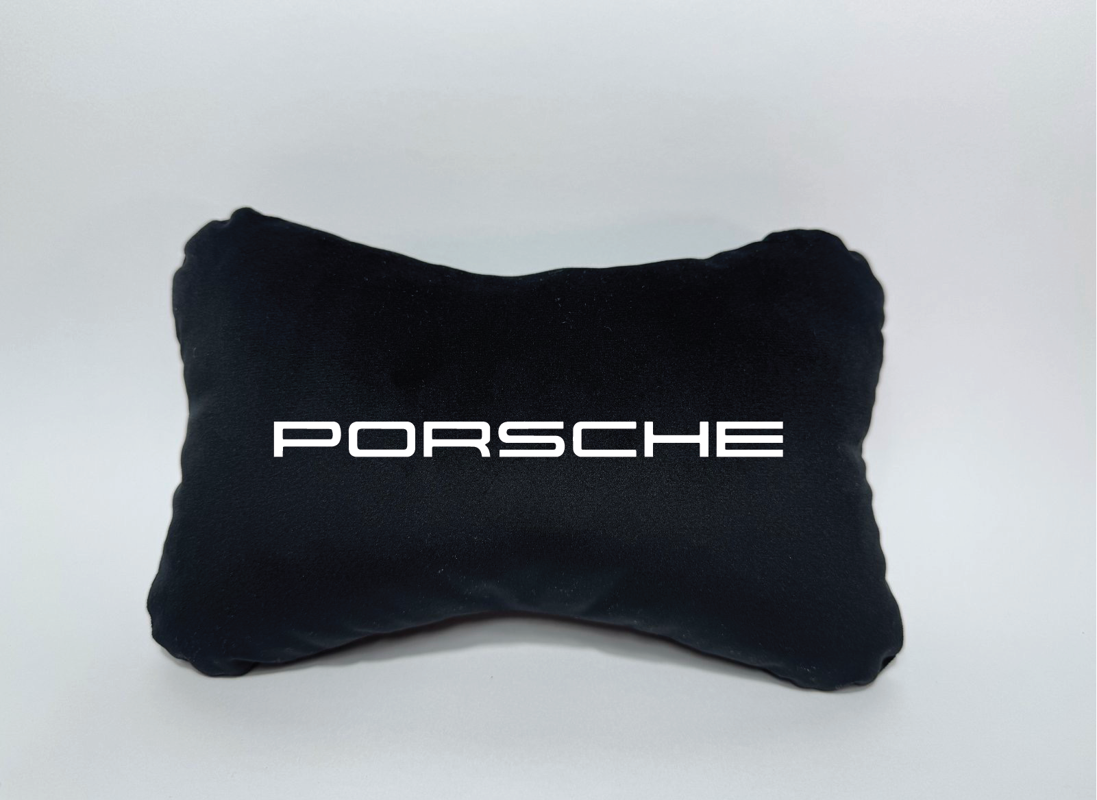 Χειροποίητα μαξιλάρια κεφαλιού PORSCHE - μαύρο σουέτ