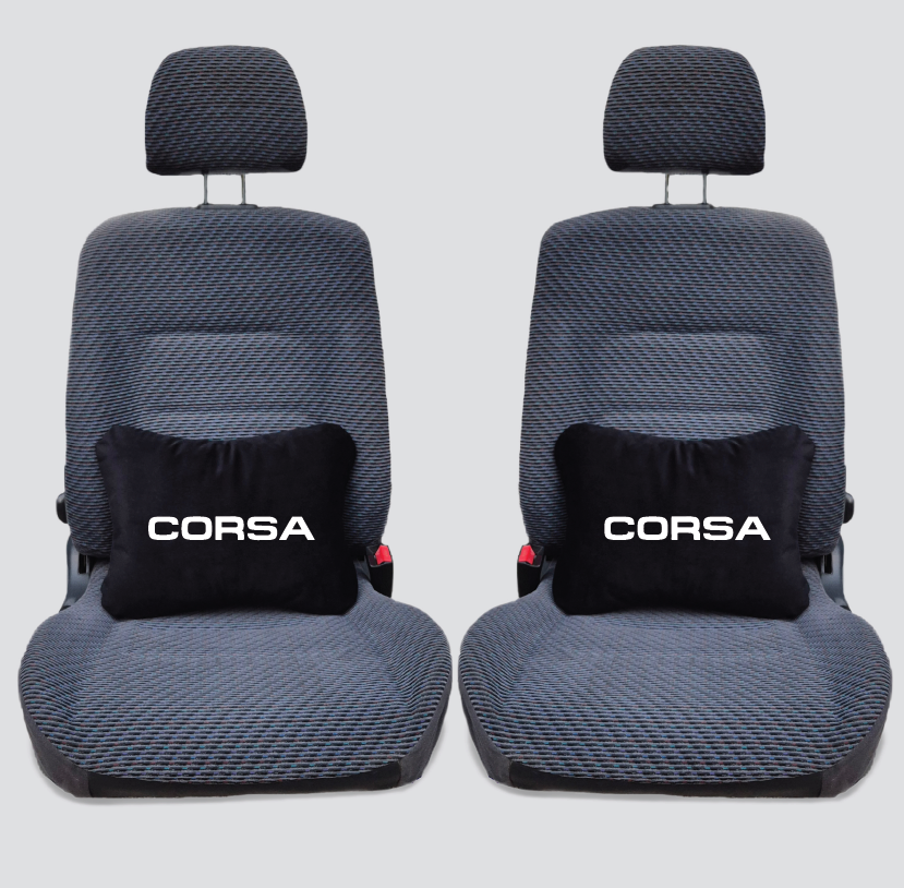 Χειροποίητα μαξιλάρια οσφυϊκής μοίρας OPEL CORSA - μαύρο σουέτ