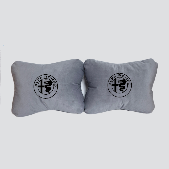 Χειροποίητα μαξιλάρια οσφυϊκής μοίρας ALFA ROMEO - γκρι σουέτ