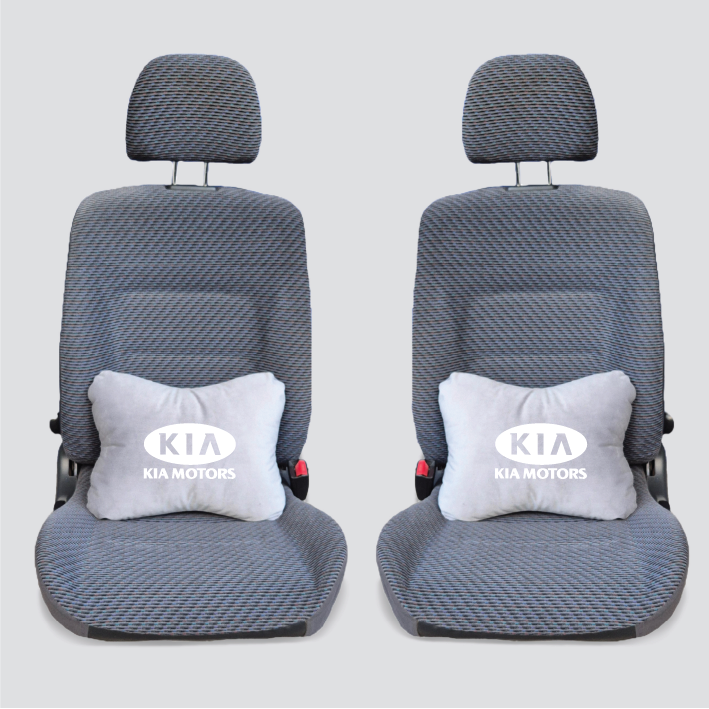 Χειροποίητα μαξιλάρια οσφυϊκής μοίρας KIA MOTORS - γκρι σουέτ