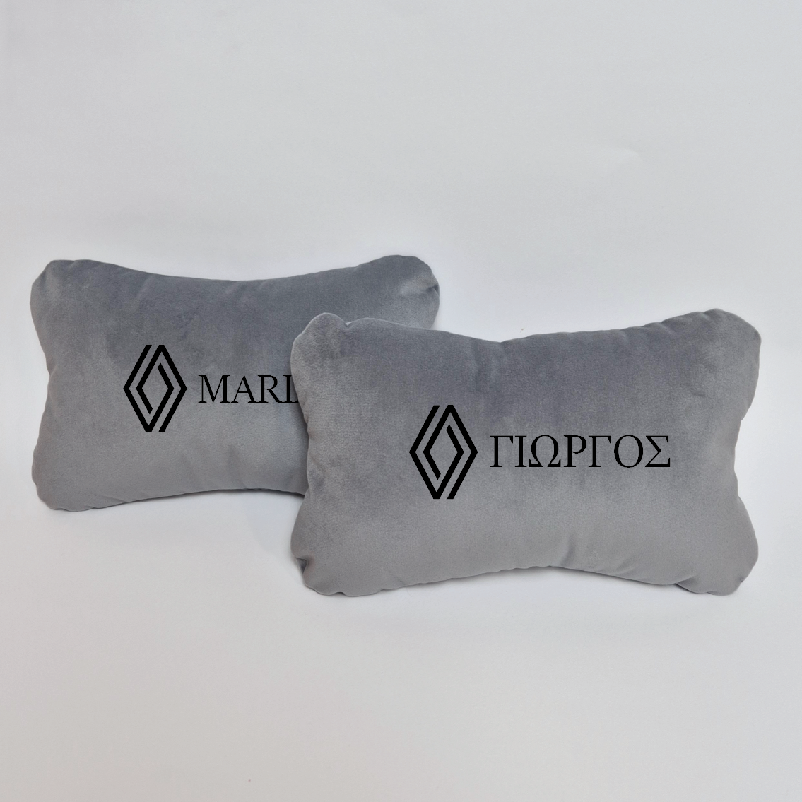 Χειροποίητα μαξιλάρια κεφαλιού RENAULT MODEL 3 - γκρι σουέτ