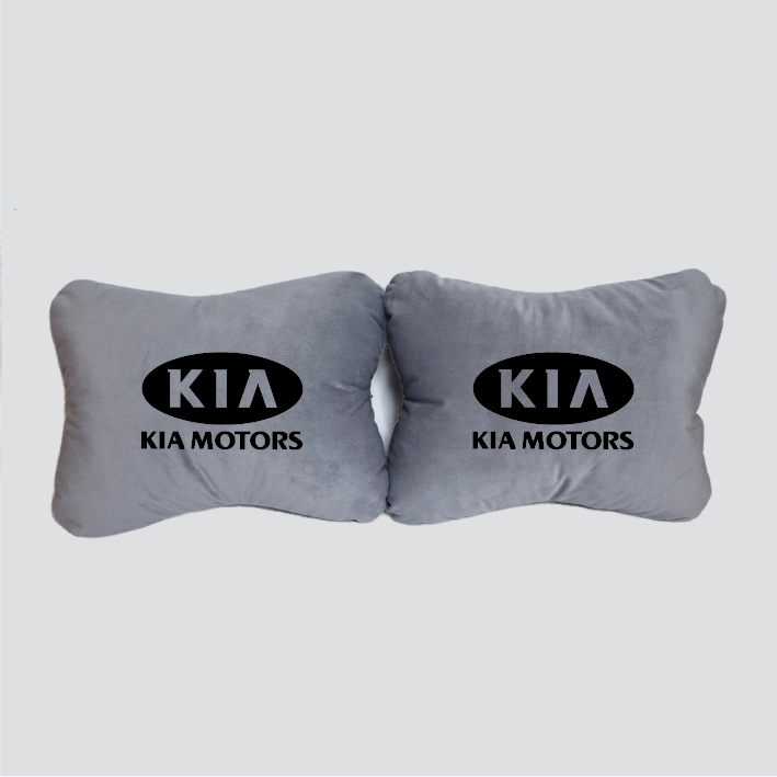 Χειροποίητα μαξιλάρια οσφυϊκής μοίρας KIA MOTORS - γκρι σουέτ