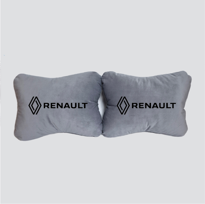 Χειροποίητα μαξιλάρια οσφυϊκής μοίρας RENAULT MODEL 3 - γκρι σουέτ