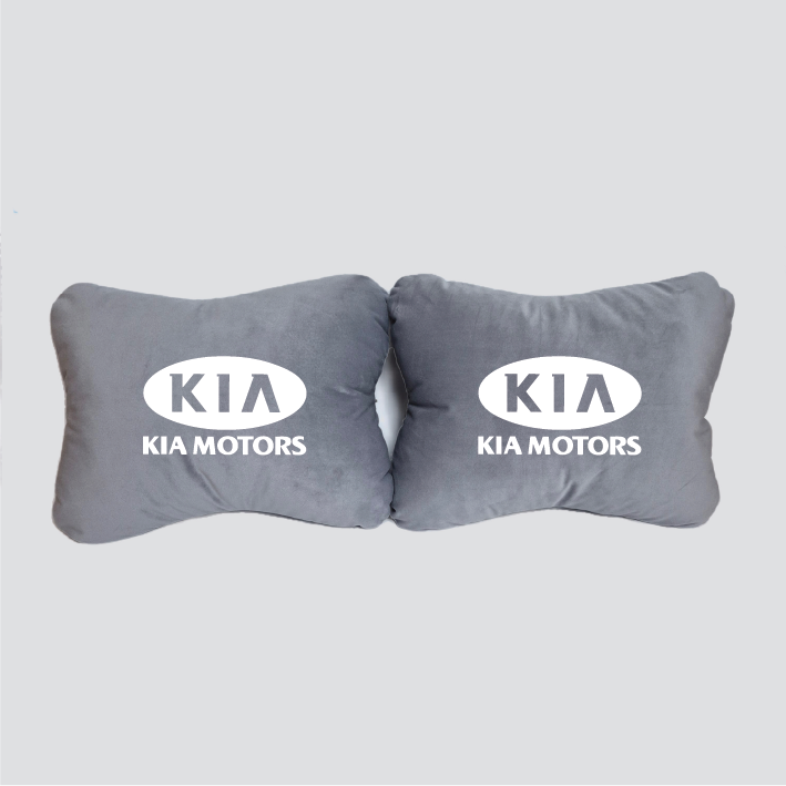 Χειροποίητα μαξιλάρια οσφυϊκής μοίρας KIA MOTORS - γκρι σουέτ