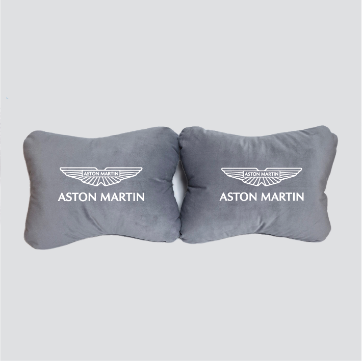 Χειροποίητα μαξιλάρια οσφυϊκής μοίρας ASTON MARTIN - γκρι σουέτ