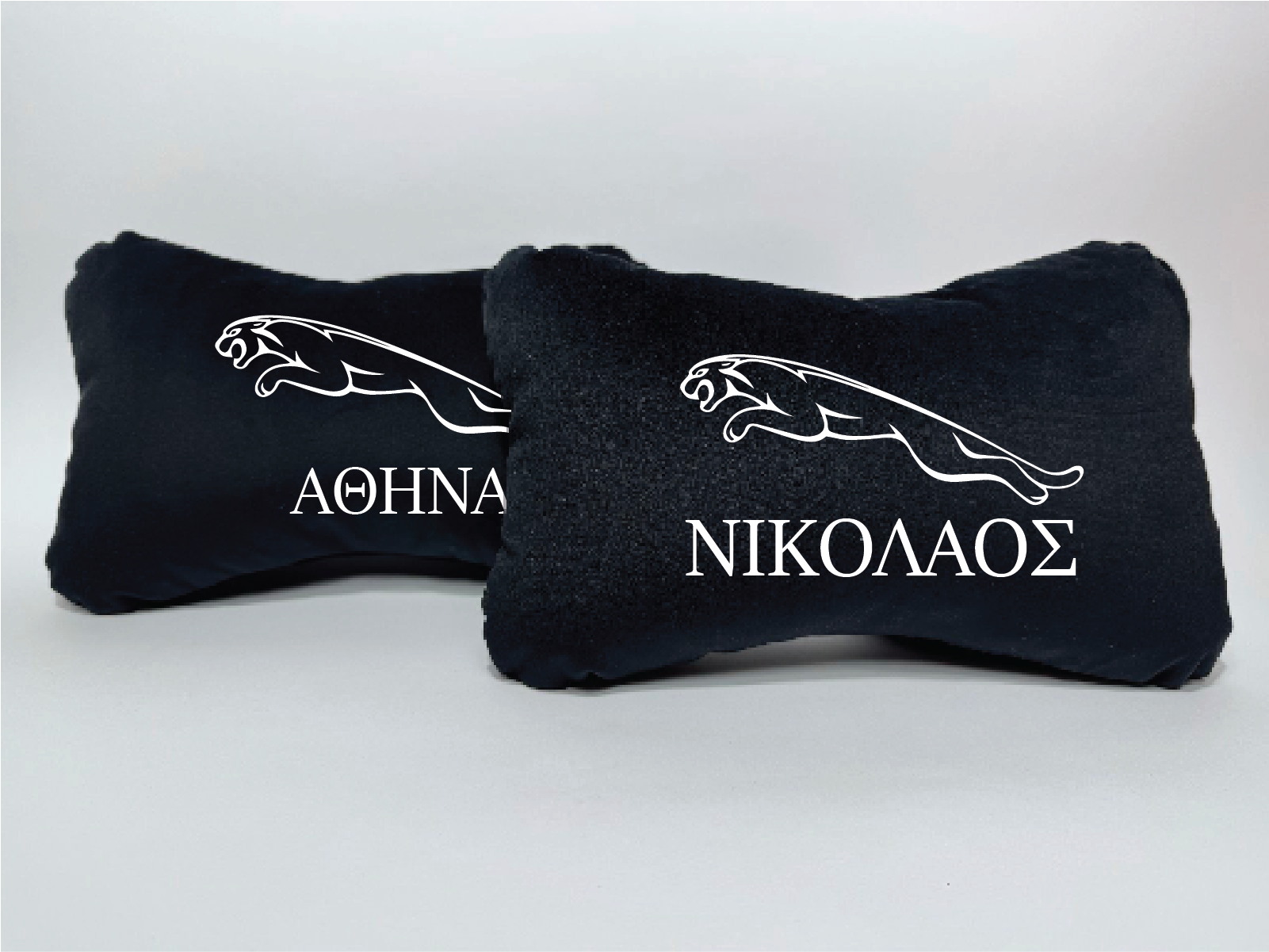 Χειροποίητα μαξιλάρια κεφαλιού JAGUAR - μαύρο σουέτ