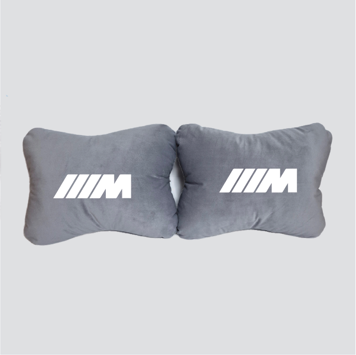 Χειροποίητα μαξιλάρια οσφυϊκής μοίρας BMW M - γκρι σουέτ