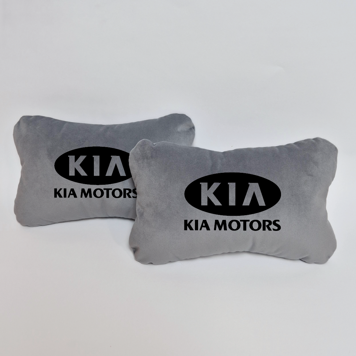 Χειροποίητα μαξιλάρια κεφαλιού KIA MOTORS - γκρι σουέτ