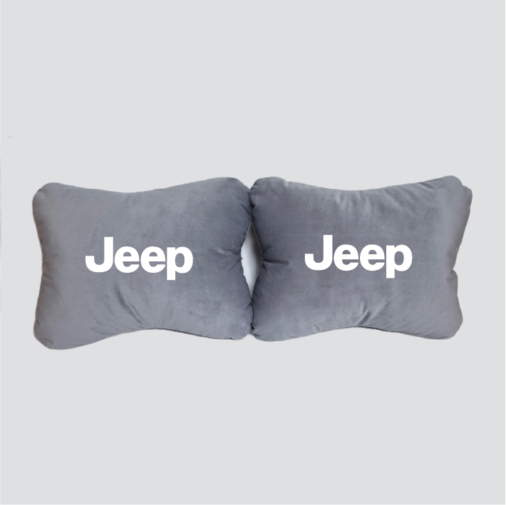 Χειροποίητα μαξιλάρια οσφυϊκής μοίρας JEEP - γκρι σουέτ