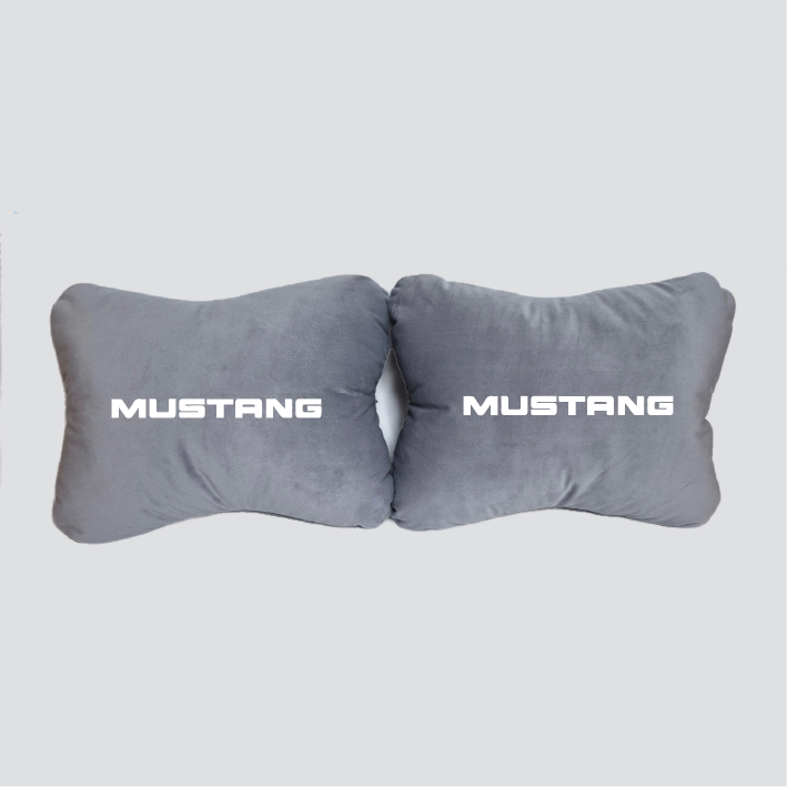 Χειροποίητα μαξιλάρια οσφυϊκής μοίρας MUSTANG - γκρι σουέτ