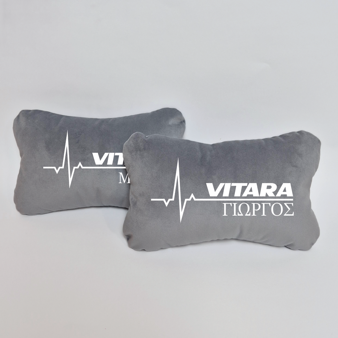Χειροποίητα μαξιλάρια κεφαλιού SUZUKI VITARA MODEL 1 - γκρι σουέτ
