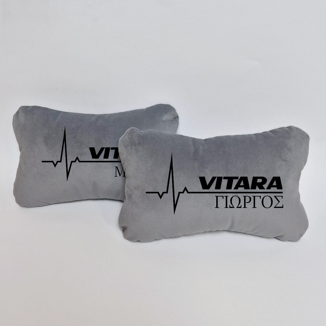 Χειροποίητα μαξιλάρια κεφαλιού SUZUKI VITARA MODEL 1 - γκρι σουέτ