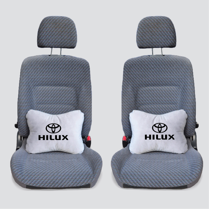 Χειροποίητα μαξιλάρια οσφυϊκής μοίρας TOYOTA HILUX - γκρι σουέτ