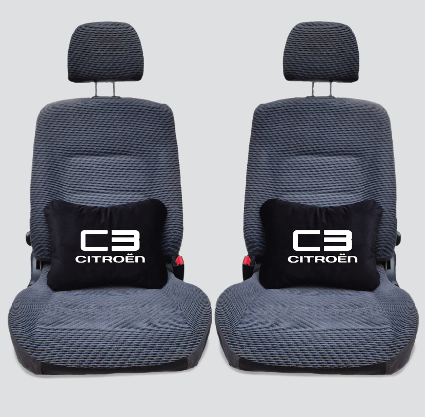 Χειροποίητα μαξιλάρια οσφυϊκής μοίρας CITROEN C3 MODEL 5 - μαύρο σουέτ