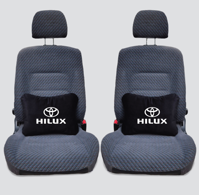 Χειροποίητα μαξιλάρια οσφυϊκής μοίρας TOYOTA HILUX - μαύρο σουέτ