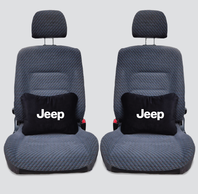 Χειροποίητα μαξιλάρια οσφυϊκής μοίρας JEEP - μαύρο σουέτ