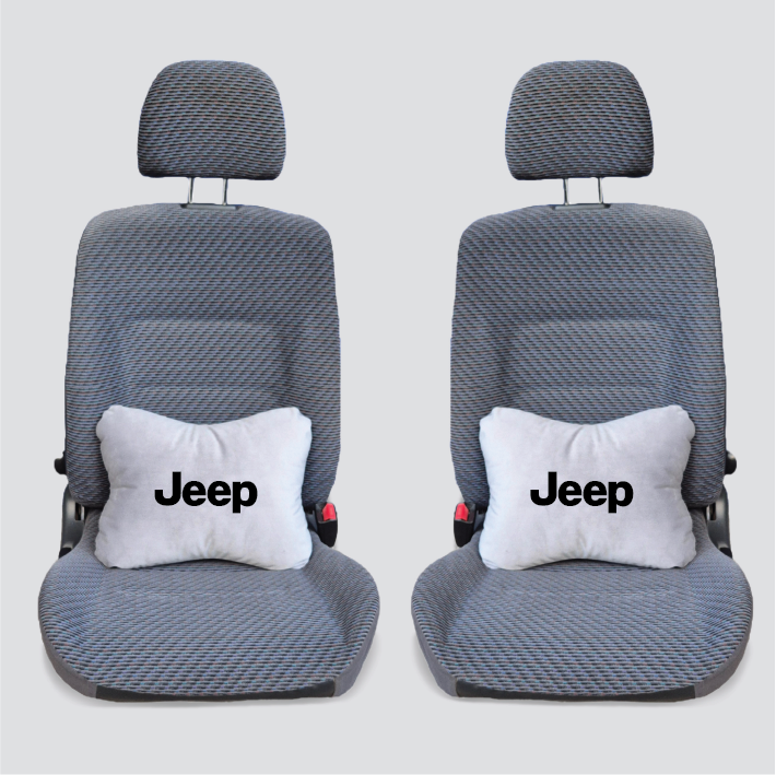 Χειροποίητα μαξιλάρια οσφυϊκής μοίρας JEEP - γκρι σουέτ