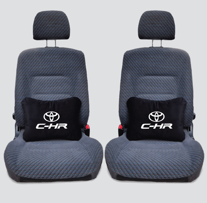 Χειροποίητα μαξιλάρια οσφυϊκής μοίρας TOYOTA C-HR - μαύρο σουέτ