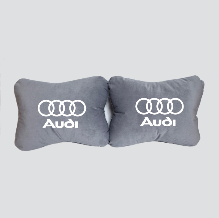 Χειροποίητα μαξιλάρια οσφυϊκής μοίρας AUDI - γκρι σουέτ