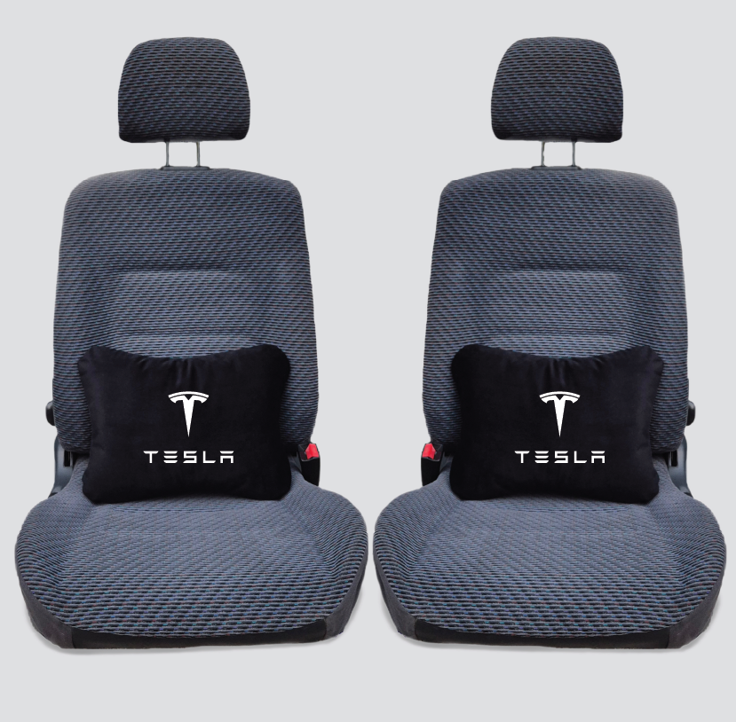 Χειροποίητα μαξιλάρια οσφυϊκής μοίρας TESLA - μαύρο σουέτ