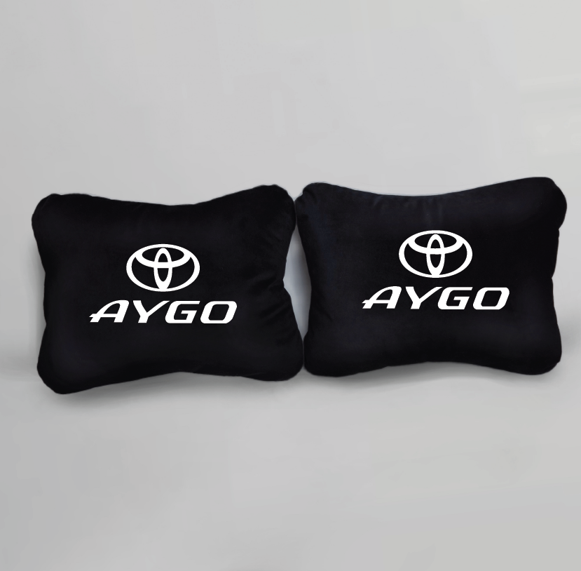 Χειροποίητα μαξιλάρια οσφυϊκής μοίρας TOYOTA AYGO - μαύρο σουέτ