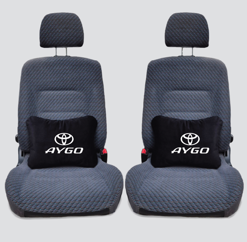 Χειροποίητα μαξιλάρια οσφυϊκής μοίρας TOYOTA AYGO - μαύρο σουέτ
