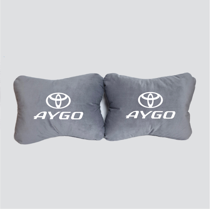 Χειροποίητα μαξιλάρια οσφυϊκής μοίρας TOYOTA AYGO - γκρι σουέτ