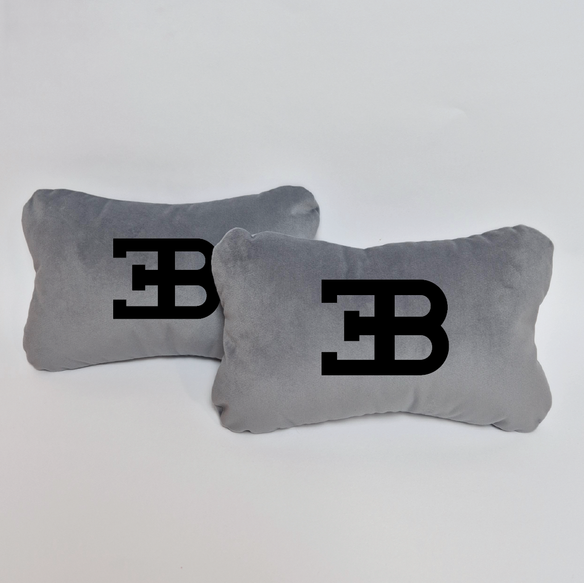 Χειροποίητα μαξιλάρια κεφαλιού BUGATTI - γκρι σουέτ
