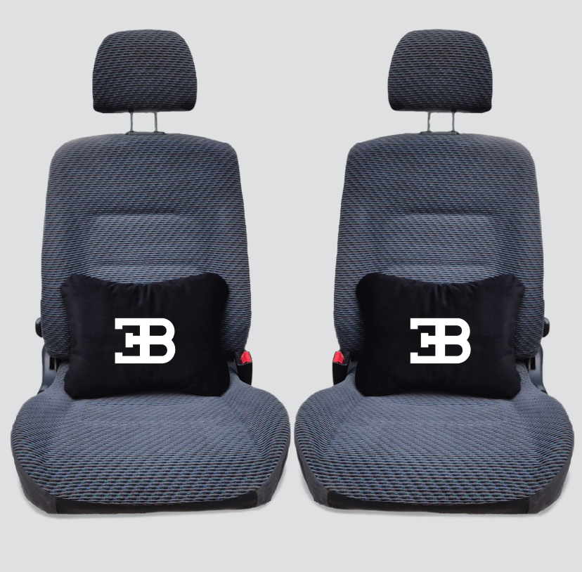 Χειροποίητα μαξιλάρια οσφυϊκής μοίρας BUGATTI - μαύρο σουέτ