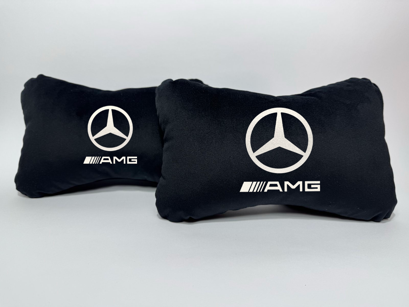 Χειροποίητα μαξιλάρια κεφαλιού Mercedes - μαύρο σουέτ