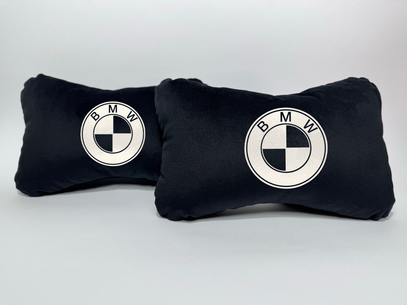 Χειροποίητα μαξιλάρια κεφαλιού BMW - μαύρο σουέτ
