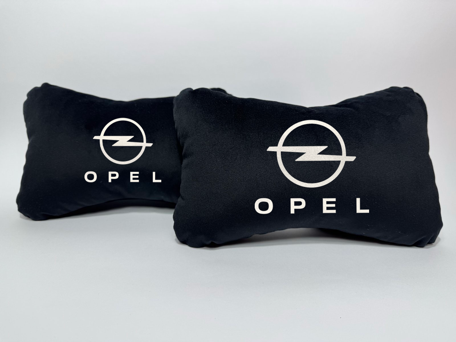 Χειροποίητα μαξιλάρια κεφαλιού OPEL - μαύρο σουέτ