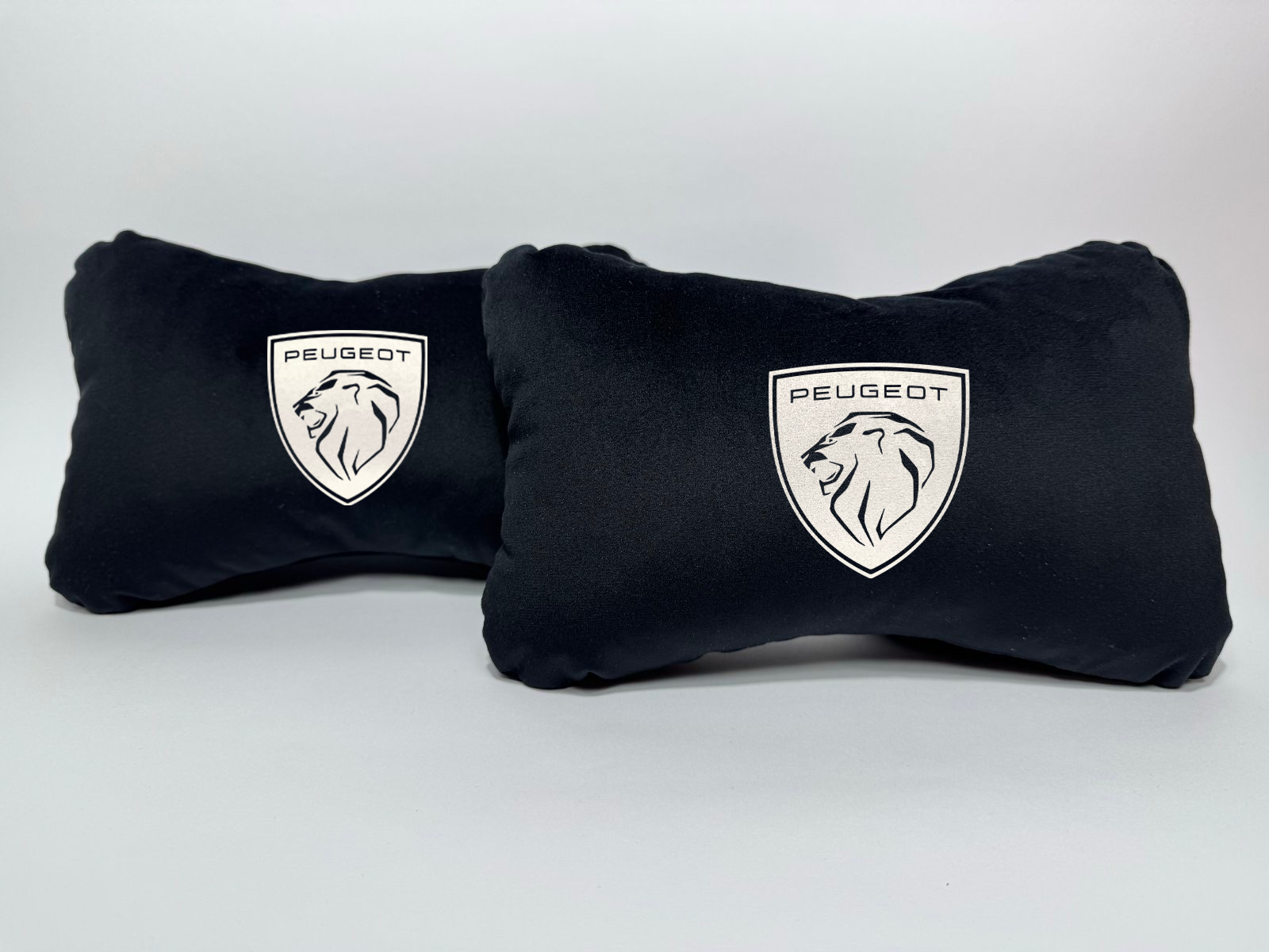 Χειροποίητα μαξιλάρια κεφαλιού PEUGEOT NEW LOGO - μαύρο σουέτ