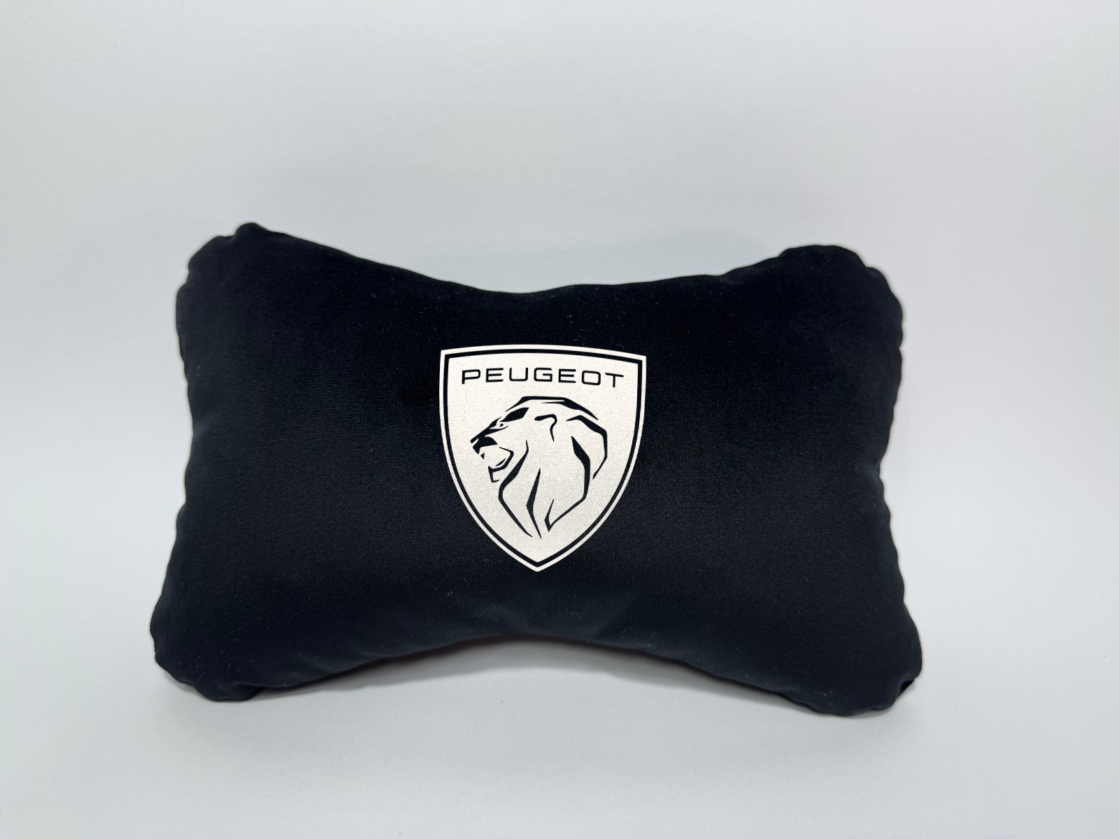 Χειροποίητα μαξιλάρια κεφαλιού PEUGEOT NEW LOGO - μαύρο σουέτ
