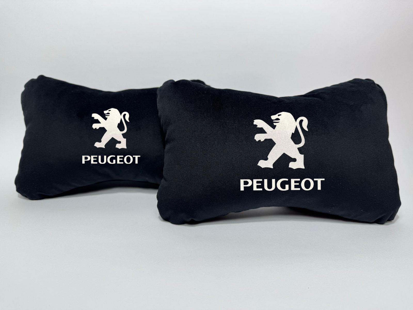 Χειροποίητα μαξιλάρια κεφαλιού PEUGEOT OLD LOGO - μαύρο σουέτ