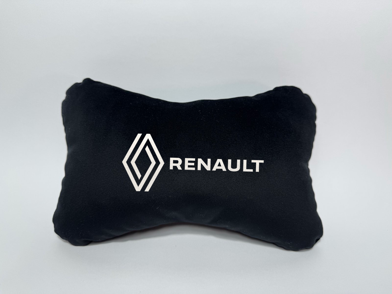Χειροποίητα μαξιλάρια κεφαλιού RENAULT NEW LOGO - μαύρο σουέτ