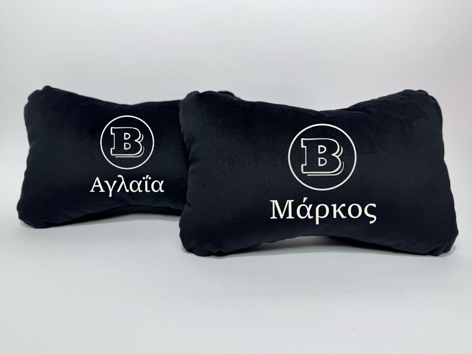 Χειροποίητα μαξιλάρια κεφαλιού BRABUS - μαύρο σουέτ