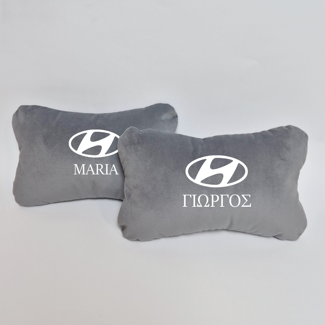 Χειροποίητα μαξιλάρια κεφαλιού HYUNDAI MODEL 1 - γκρι σουέτ