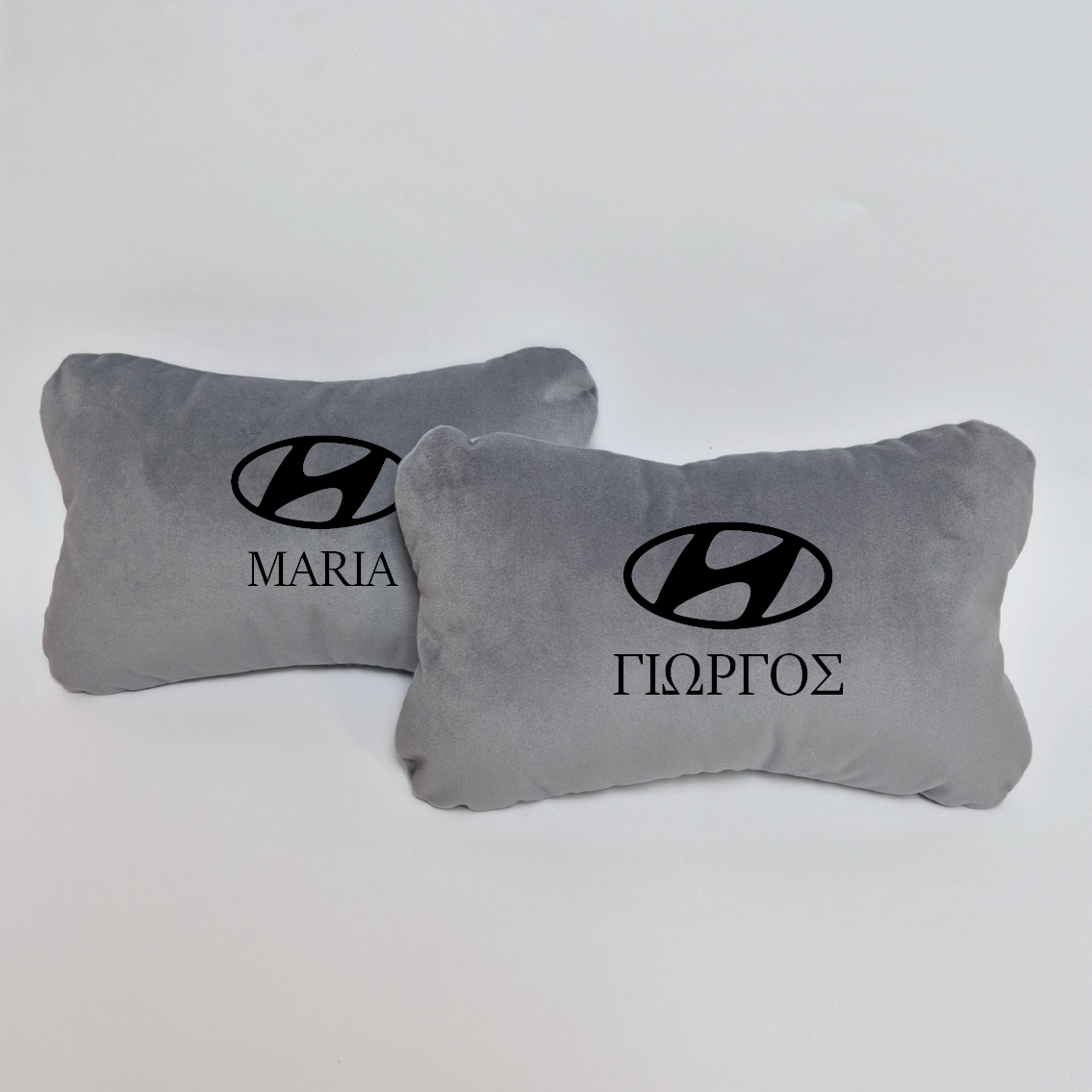 Χειροποίητα μαξιλάρια κεφαλιού HYUNDAI MODEL 1 - γκρι σουέτ