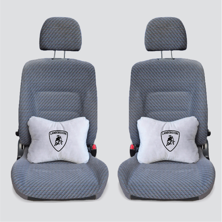 Χειροποίητα μαξιλάρια οσφυϊκής μοίρας LAMBORGHINI - γκρι σουέτ