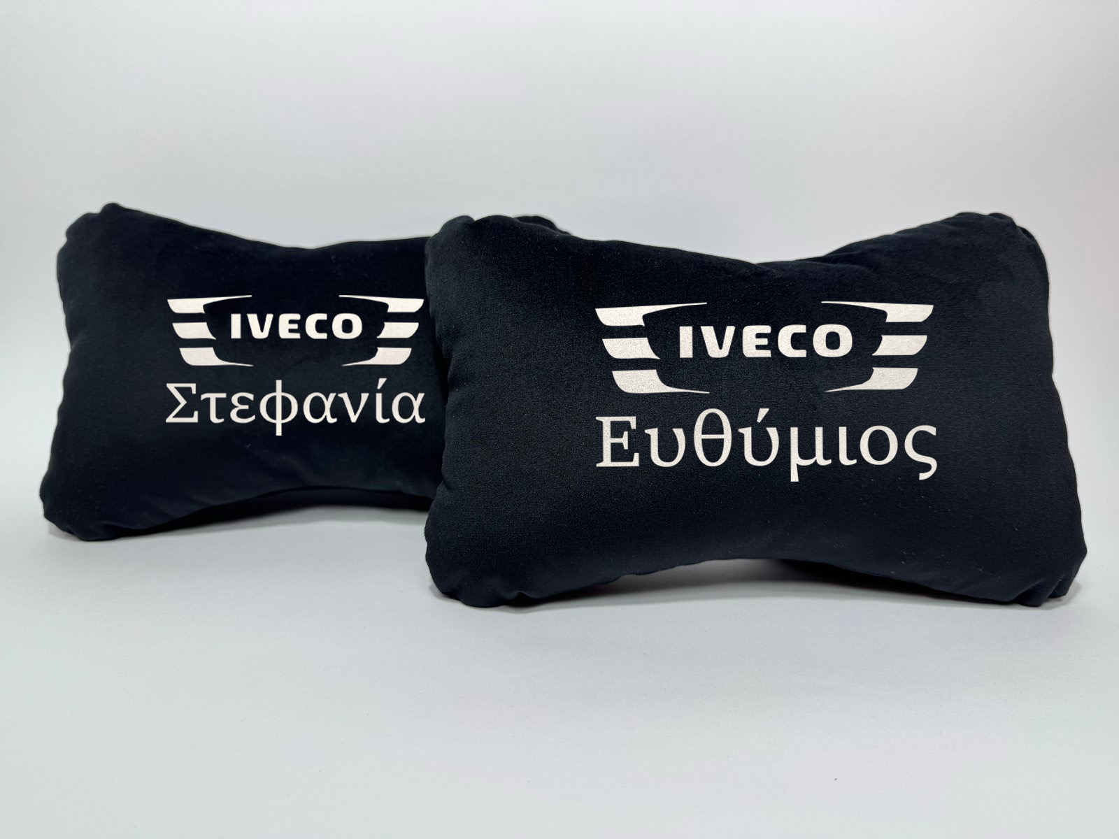 Χειροποίητα μαξιλάρια κεφαλιού IVECO MODEL 2 - μαύρο σουέτ