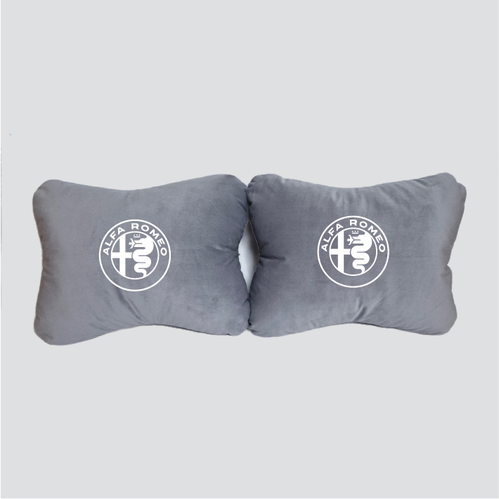 Χειροποίητα μαξιλάρια οσφυϊκής μοίρας ALFA ROMEO - γκρι σουέτ