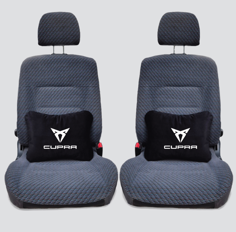 Χειροποίητα μαξιλάρια οσφυϊκής μοίρας SEAT CUPRA - μαύρο σουέτ