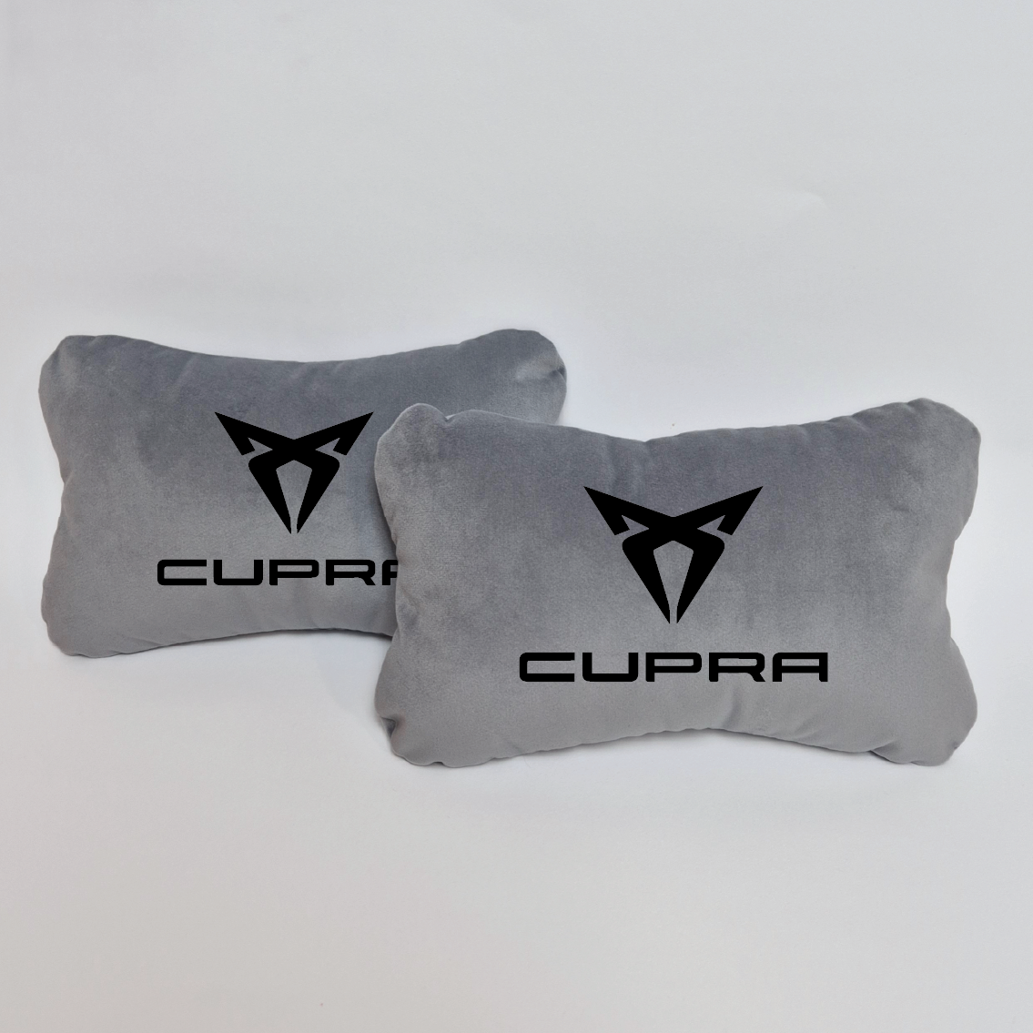 Χειροποίητα μαξιλάρια κεφαλιού SEAT CUPRA - γκρι σουέτ