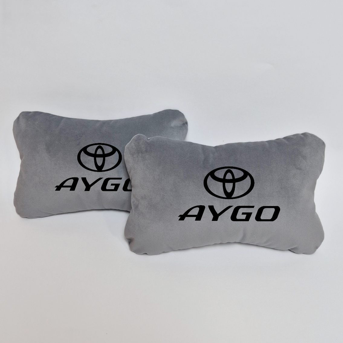 Χειροποίητα μαξιλάρια κεφαλιού TOYOTA AYGO - γκρι σουέτ