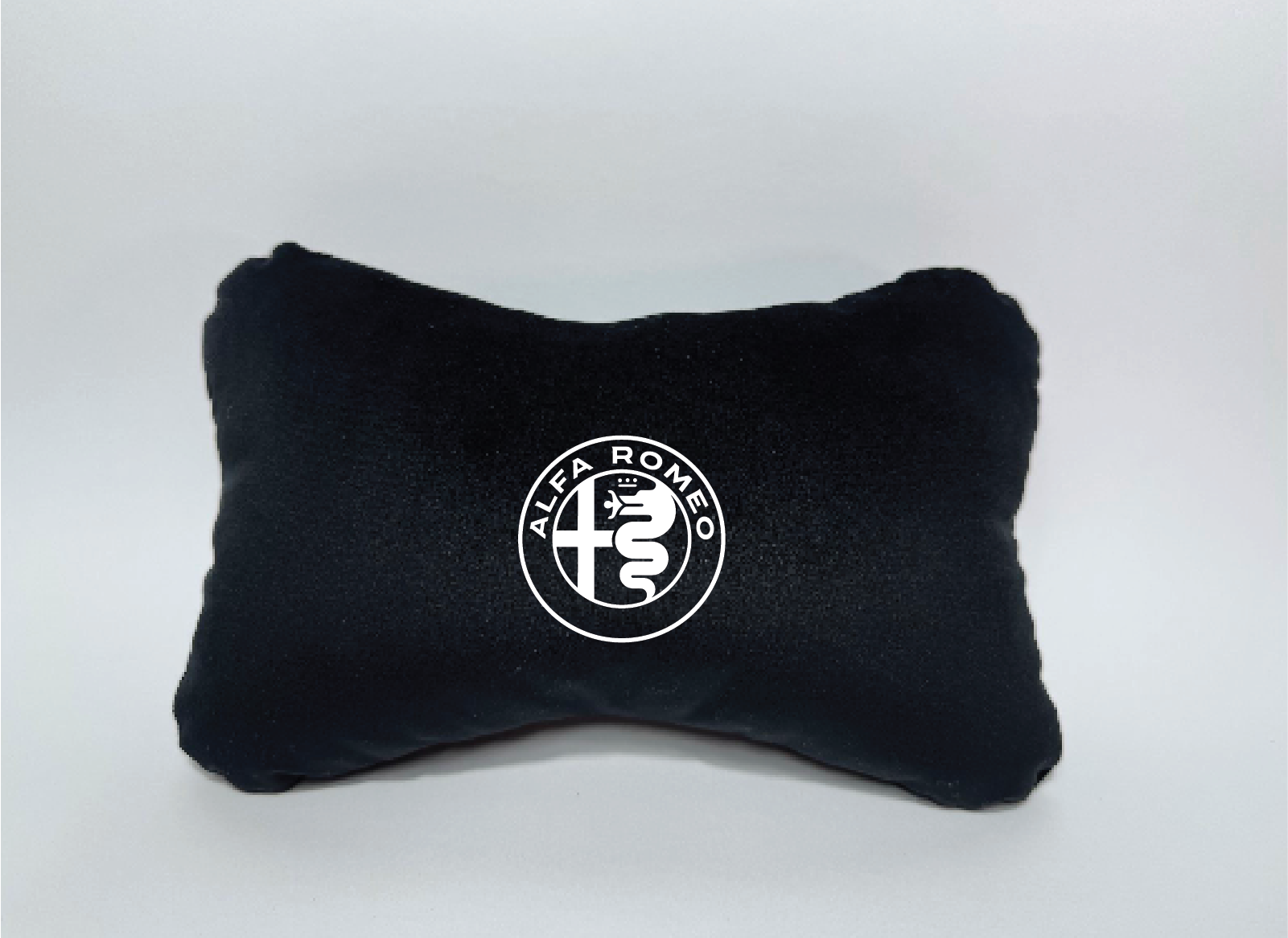 Χειροποίητα μαξιλάρια κεφαλιού ALFA ROMEO - μαύρο σουέτ